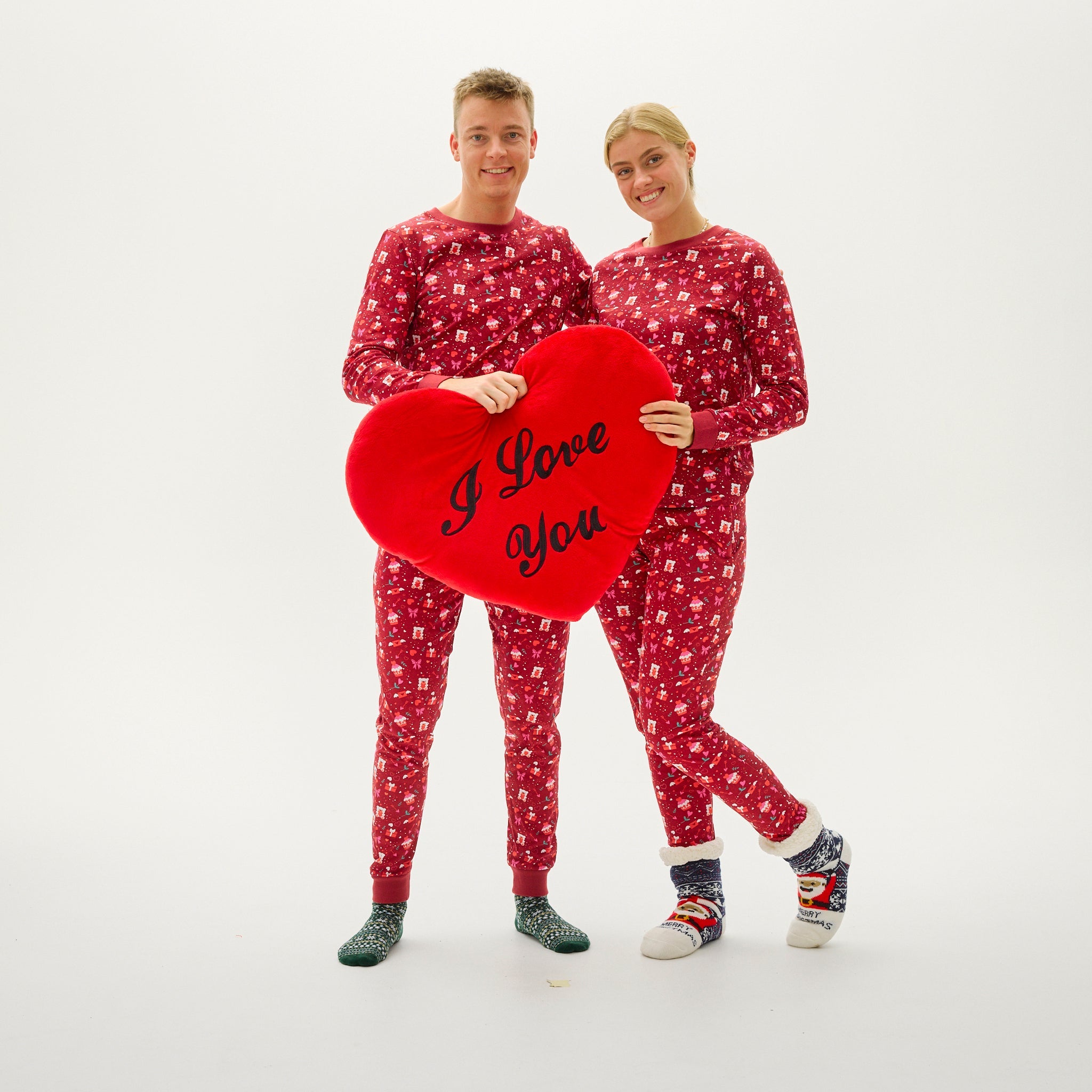 Valentines kerstpyjama Rood - Kinderen.